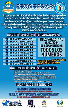 Informan de nuevo lugar para  inscripcin y otros detalles del programa Progresar.