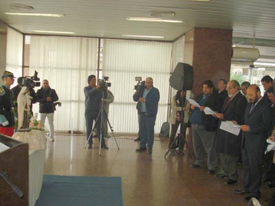 El gobernador asisti a la visita de la sagrada imagen de la virgen del Carmen.