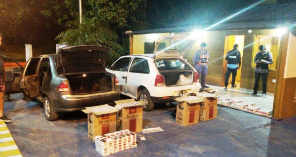 Dos veh�culos fueron demorados con cigarrillos ingresados sin el aval aduanero