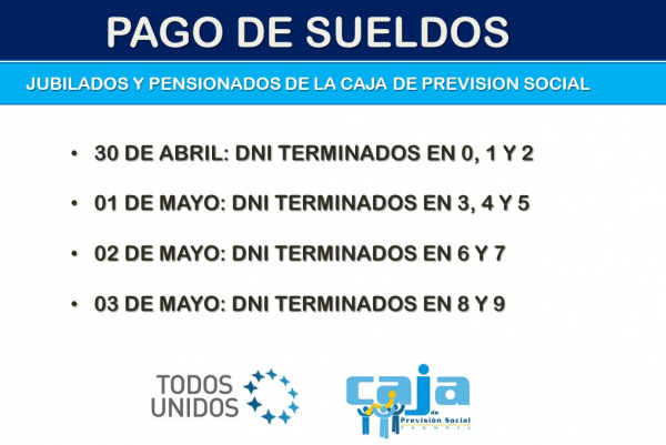 FECHAS DE PAGOS