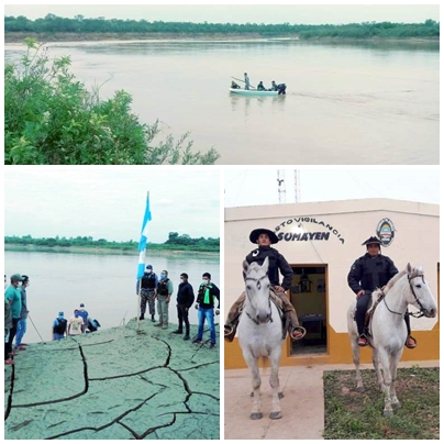 La Polica refuerza operativos por agua y tierra en Paso Aibal Silencio