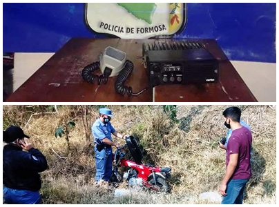 Tras la investigacin de dos ilcitos, la Polica recuper una radio base y una moto robada