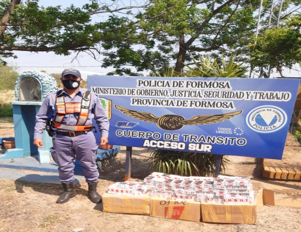 Secuestran cigarrillos sin aval aduanero en el acceso sur  que pretendan trasladar al Chaco como encomiendas