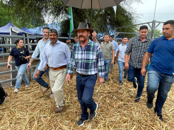 El gobernador Insfrn encabez la apertura del 9 Remate de Invernada de Productores del Baado La Estrella