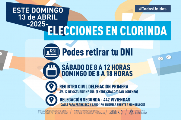 ELECCIONES EN CLORINDA - 13 DE ABRIL 2025
