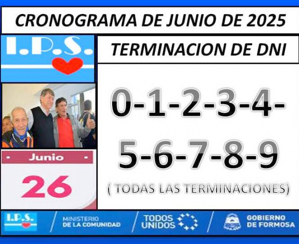 Cronograma de Pago de pensiones Junio-2025