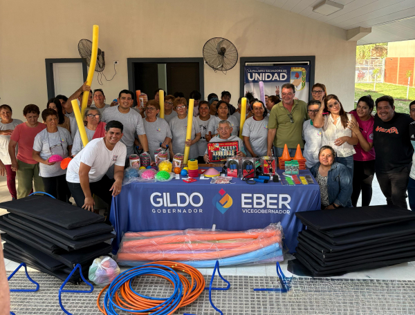 El vicegobernador Sols envi equipamiento deportivo al gimnasio teraputico de Las Lomitas