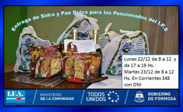 Entrega de Sidra y Pan Dulce a los pensionados
