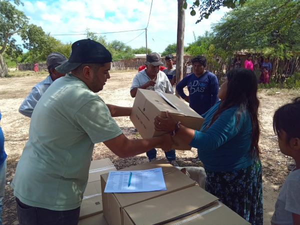 El Gobierno provincial contin�a con la entrega de m�dulos alimentarios a familias abor�genes