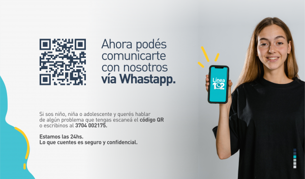La Línea 102 incorpora WhatsApp para mejorar la protección de infancias y adolescencias.